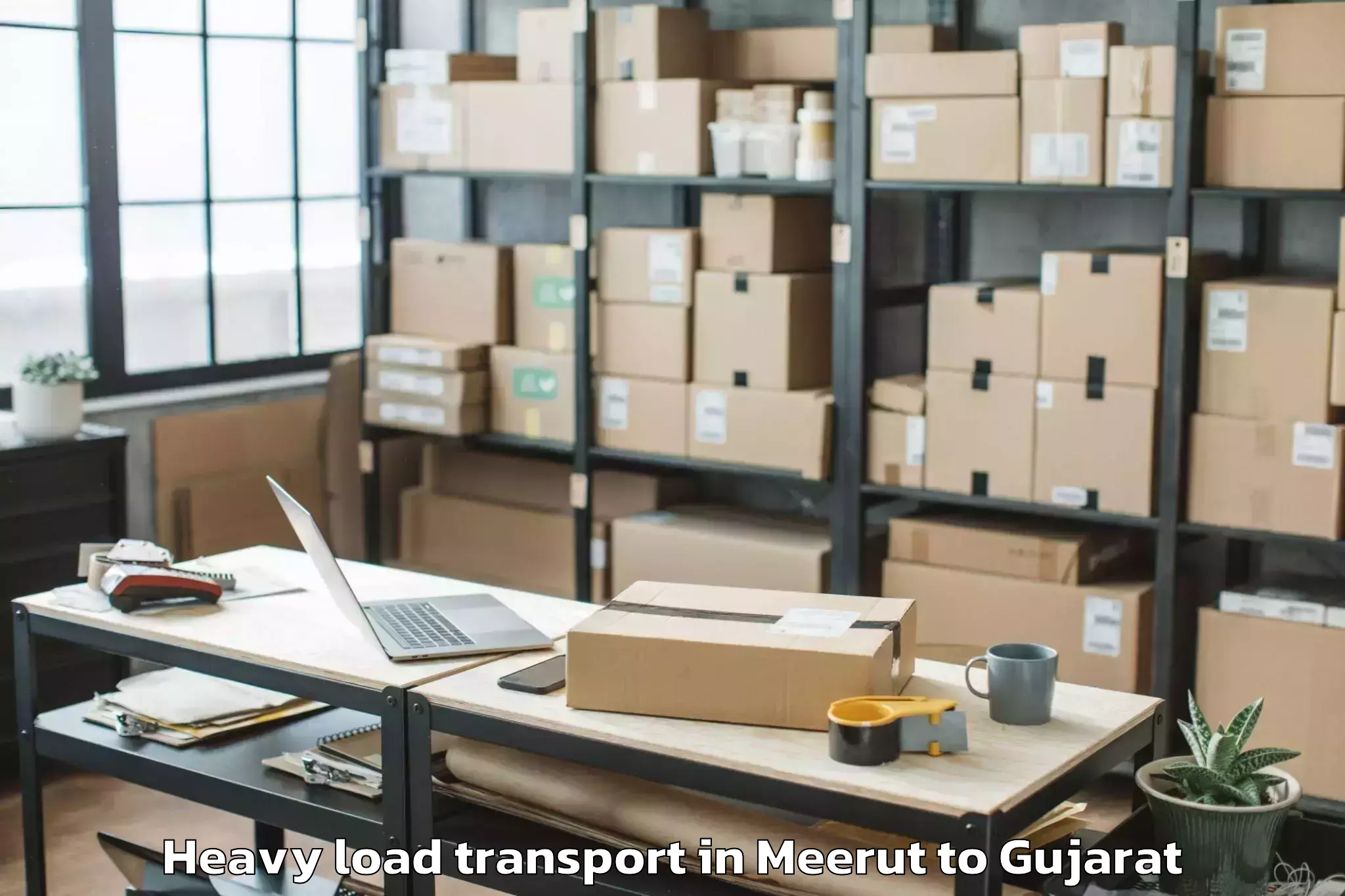 Book Meerut to Bhabhar Heavy Load Transport Online